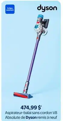 Walmart Aspirateur-balai sans cordon V8 Absolute de Dyson remis à neuf offer