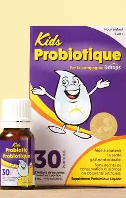 Walmart Gouttes probiotiques Drops pour enfants offer