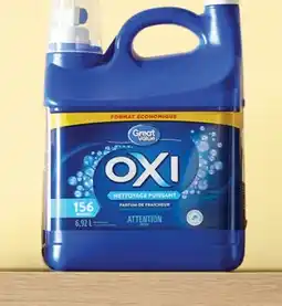 Walmart Détergent à lessive liquide Oxi de Great Value 156 brassées offer
