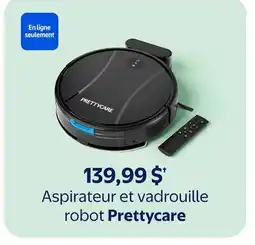 Walmart Aspirateur et vadrouille robot Prettycare offer