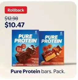 Walmart Pure Protein Bars Pack offer