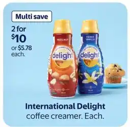 Walmart International Delight Coffee Creamer offer