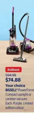 Walmart Bissell PowerForce Vacuum offer