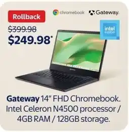 Walmart Gateway 14” FHD Chromebook offer