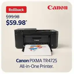 Walmart Canon PIXMA TR4725 All-in-One Printer offer