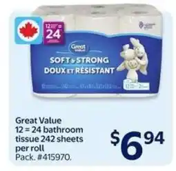Walmart Great Value Bathroom Tissue offer