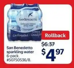 Walmart San Benedetto sparkling water 6-pack offer