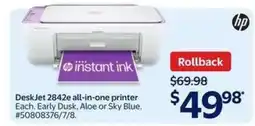 Walmart DeskJet 2842e all-in-one printer offer