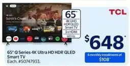 Walmart 65 Q Series 4K Ultra HD HDR QLED Smart TV offer