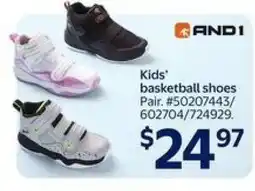 Walmart AND1 Kids' Basketball Shoes offer