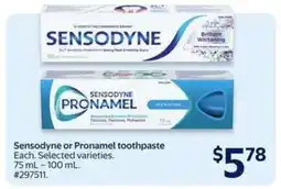 Walmart Sensodyne or Pronamel Toothpaste offer