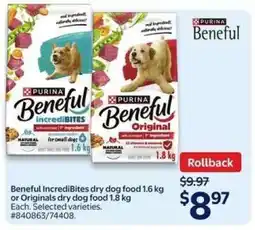 Walmart PURINA BENEFUL DOG FOOD offer