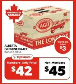 Real Canadian Liquorstore ALBERTA GENUINE DRAFT offer