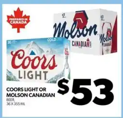 Real Canadian Liquorstore Coors Light or Molson Canadian offer