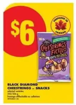No Frills Black Diamond Cheesestrings or Snacks offer