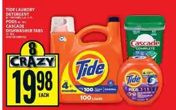Food Basics Tide Laundry Detergent / Cascade Dishwasher Tabs offer