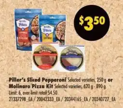 No Frills Piller's Sliced Pepperoni or Molinaro Pizza Kit offer