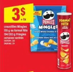 Maxi croustilles Mingles ou format fête Pringles offer