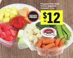 IGA Prepared fresh daily fruit or vegetable carousel offer