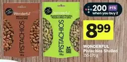 IGA Wonderful pistachios shelled offer