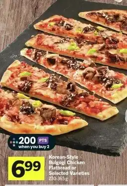 IGA Korean-style bulgogi chicken flatbread offer