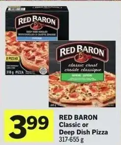 IGA Red baron classic or deep dish pizza offer