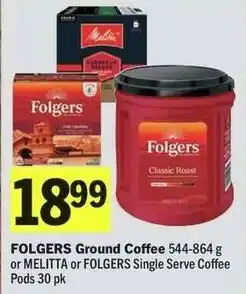 IGA Folgers ground coffee offer
