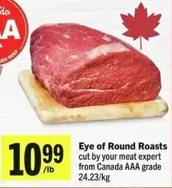 IGA Eye of round roasts offer