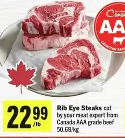IGA Rib eye steaks offer
