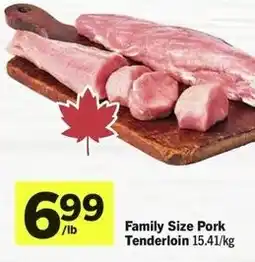 IGA Family size pork tenderloin offer