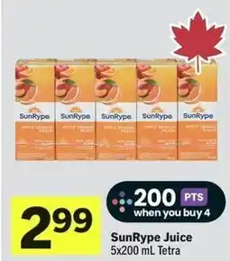 IGA Sunrype juice tetra offer