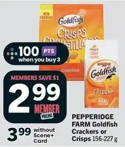 IGA Pepperidge farm goldfish crackers or crisps offer