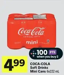 IGA Coca-cola soft drinks mini cans offer