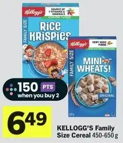 IGA Kellogg's family size cereal offer