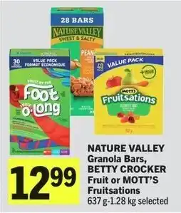 IGA Nature valley granola bars, betty crocker fruit or mott's fruitsations offer