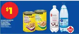 Real Canadian Superstore No Name Mushrooms, PC Blue Menu or PC Free & Clear Sparkling Water offer