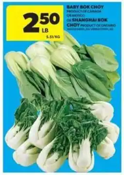 Real Canadian Superstore Baby Bok Choy or Shanghai Bok Choy offer