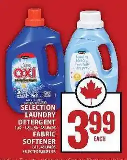 Food Basics Selection Laundry Detergent and Fabric Softener offer