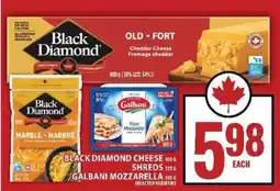 Food Basics Black Diamond Cheese & Galbani Mozzarella offer