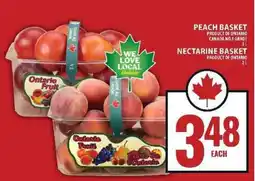 Food Basics Peach Basket / Nectarine Basket offer