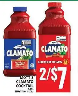 Food Basics MOTT’S CLAMATO COCKTAIL offer