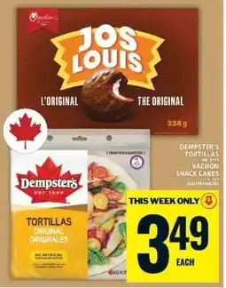 Food Basics Dempster's Tortillas & Vachon Snack Cakes offer