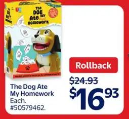 Walmart The Dog Ate My Homework offer
