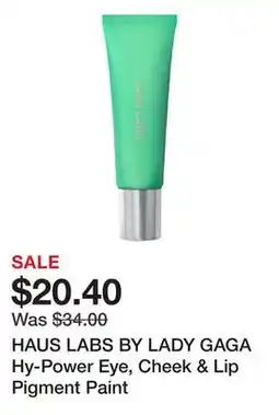 Sephora HAUS LABS BY LADY GAGA Hy-Power Eye, Cheek & Lip Pigment Paint offer