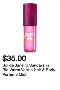 Sephora Sol de Janeiro Sundays in Rio Warm Vanilla Hair & Body Perfume Mist offer