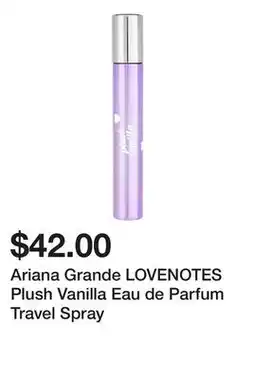 Sephora Ariana Grande LOVENOTES Plush Vanilla Eau de Parfum Travel Spray offer
