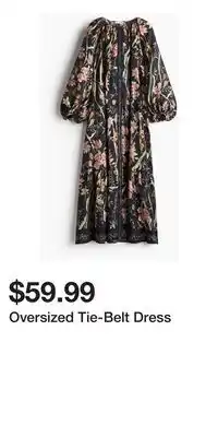 H&M Oversized Tie-Belt Dress offer