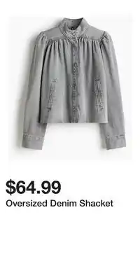 H&M Oversized Denim Shacket offer
