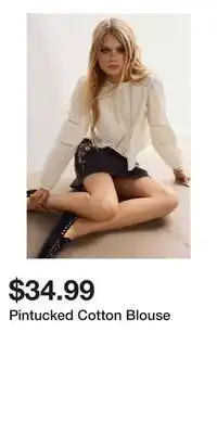 H&M Pintucked Cotton Blouse offer