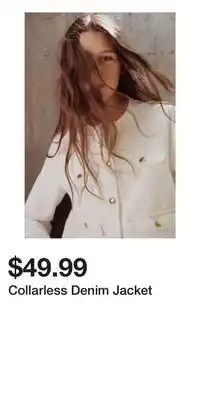H&M Collarless Denim Jacket offer
